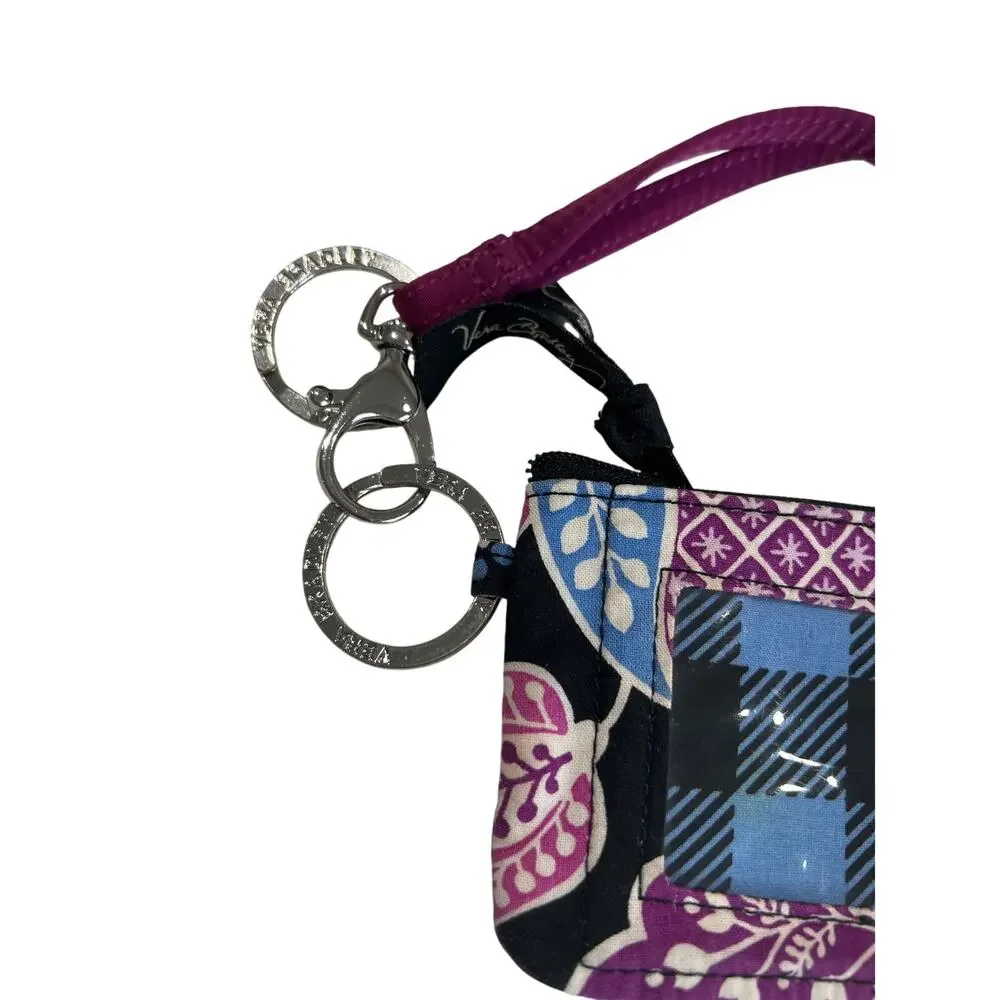 Vera Bradley ID/Card Holder Wristlet Removeable Lanyard 3x5 Keychain School Work